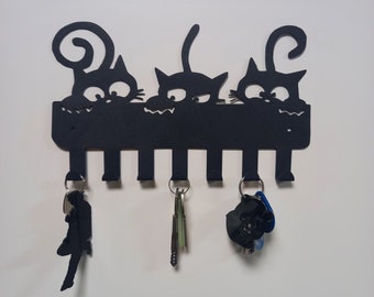 Black Cats Key Hooks,Metal Home Decors,Pet Hooks For Coat, Door Back Hooks,Heavy Duty Decorative Wall Hooks,Cat Hook For Wall Decorations