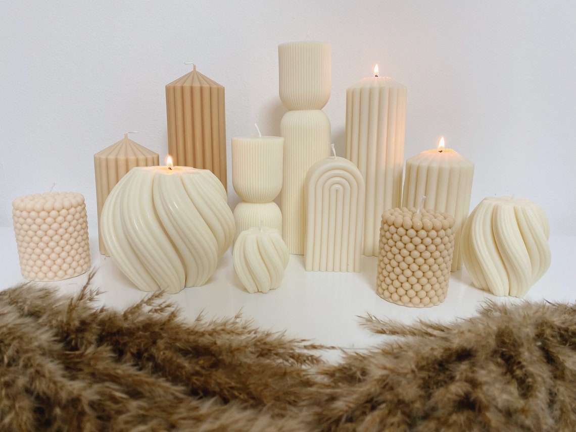 Swirl Kerze Wellenkerze Flame Kerze Wave Kerze Vegan Etsy.de