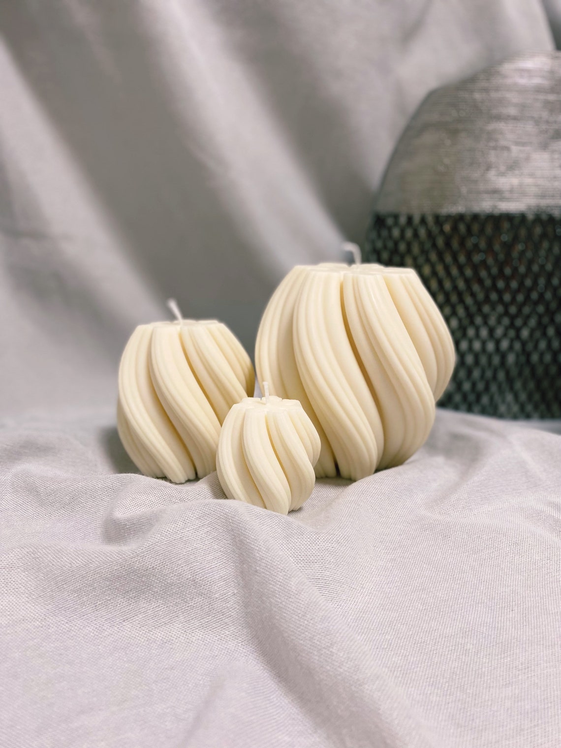 Swirl Kerze Wellenkerze Flame Kerze Wave Kerze Vegan Etsy.de