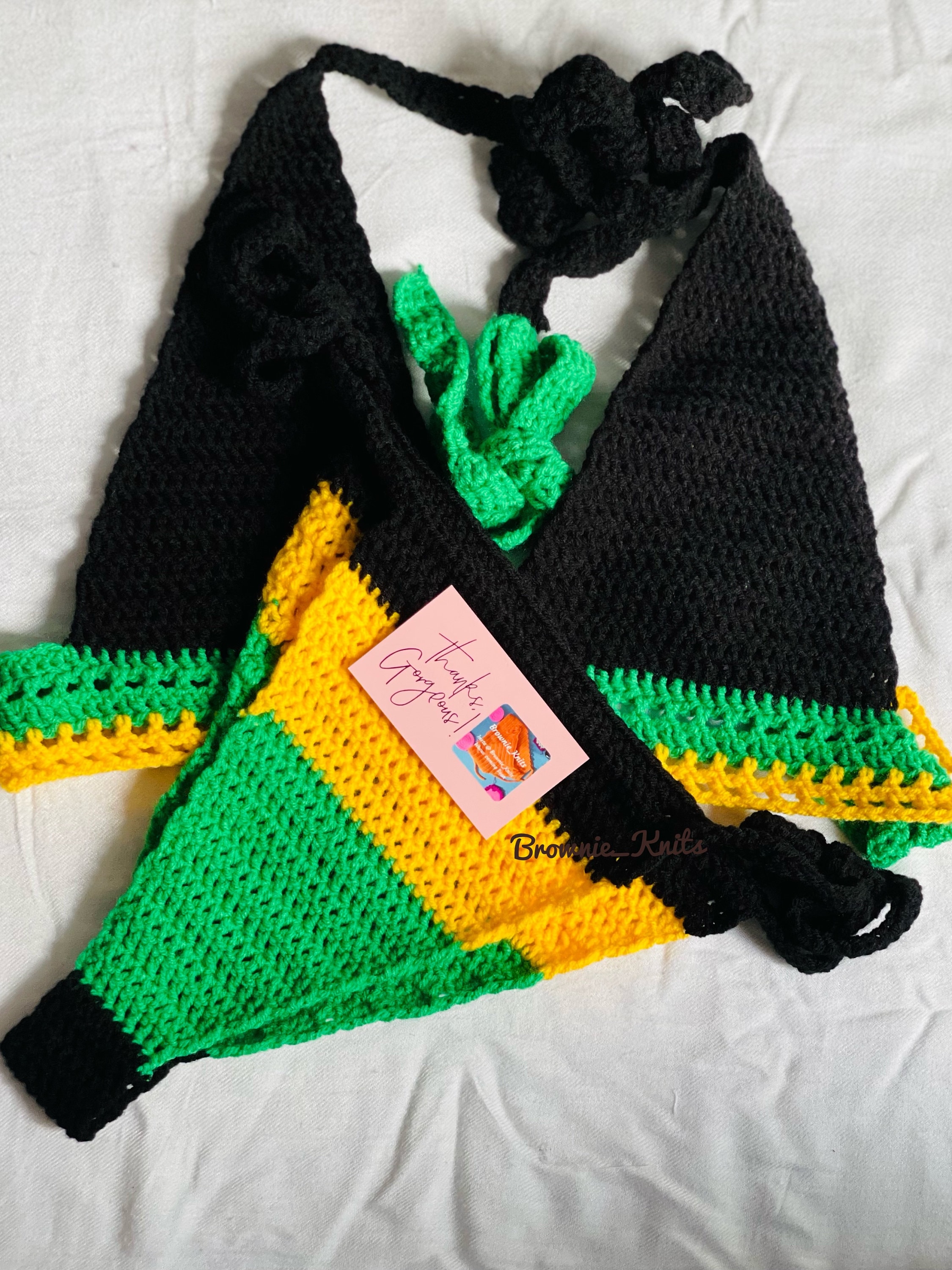 Jamaican Crochet Bikini/ Jamaican Colours Bikini Set Etsy