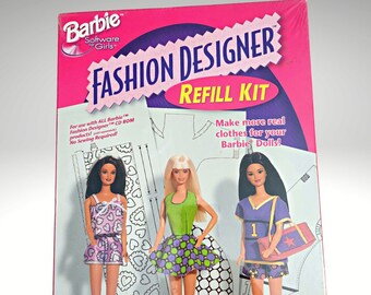 Barbie Fashion Designer Refill Kit For Software Vintage 1997 New Sealed