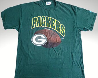 Vintage 1996 Green Bay Packers Locker Line Graphic T Shirt XXL Made In USA