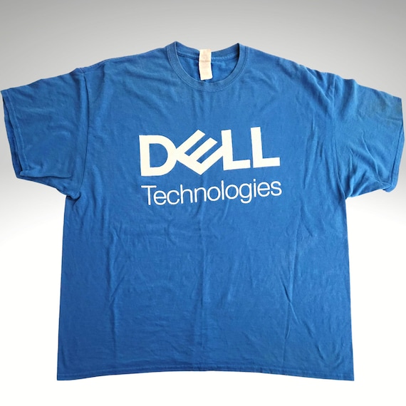 GILDAN ヴィンテージ Tシャツ 水色　90s Vintage 90's Dell Technologies 2XL Crew Neck Gildan Tag Blue Tee T