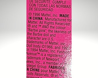 Vintage Chic Barbie 1996 Mattel Blonde Doll #17297 Pink Blue