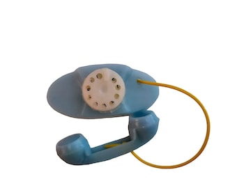 Barbie Doll Vintage 1960's Leisure Hours Blue Phone Telephone Miniature