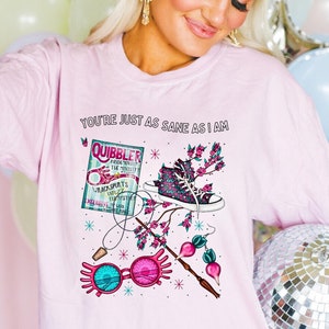 Genau so gesund wie ich bin Shirt, Loony Lovegood, Potter inspiriertes Shirt, Vintage gewaschenes weiches T-Shirt, Unisex-Kleidung, Komfort Farben Shirt