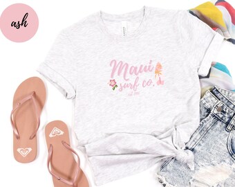 Maui Surf Co Shirt, Hawaii Surf T-Shirt, Surfs Up, Mahalo Shirt, Aloha Shirt, Maui Hawaii T-Shirt, Makena Beach, Kamaole Beach, Wailea Beach