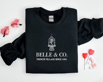 Embroidered Princess Sweatshirt, Belle & Co, Beauty and the Beast Pullover