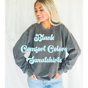 Blank Sweatshirt, Comfort Colors Crewneck Sweatshirt, Blank Unisex Sweatshirt, Wholesale Blanks, Bulk Plain Clothing, Minimalist Style