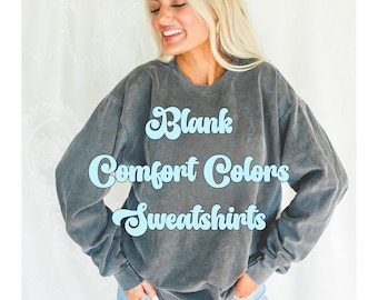 Blank Sweatshirt, Comfort Colors Crewneck Sweatshirt, Blank Unisex Sweatshirt, Wholesale Blanks, Bulk Plain Clothing, Minimalist Style