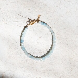 Serenity Aquamarine Beaded Bracelet
