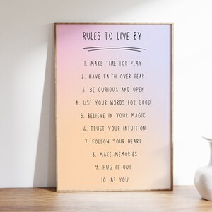 Life Reminders Gradient Digital Print