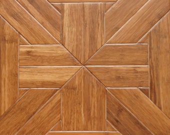 Islander Flooring Luxury Parquet Engineered Bamboo Floor 9/16” thick x 15-3/4” width x 15-3/4” length (1.72 sq. ft. / pc) - Tuscan