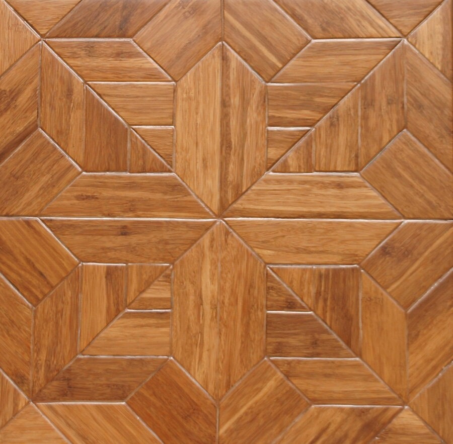 Islander Flooring Luxury Parquet Engineered Bamboo Floor 9/16” thick x 15-3/4” width x 15-3/4” length (1.72 sq. ft. / pc) - Salon