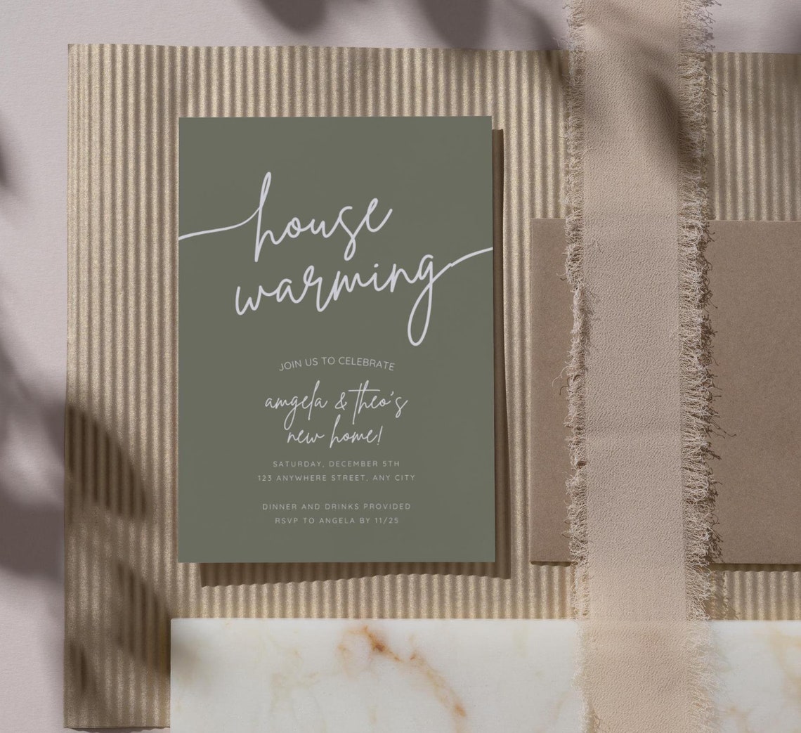 Housewarming Invitation Template, Boho New Home Announcement, Digital ...