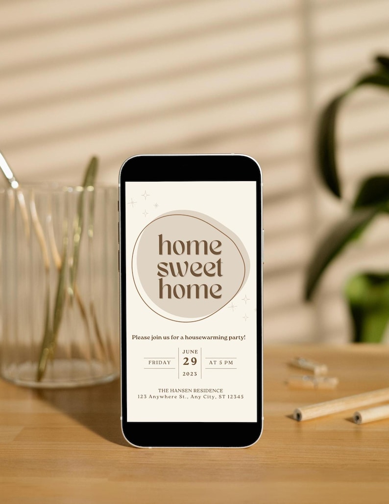 Editable Housewarming Invitation Template, Boho New Home Celebration ...