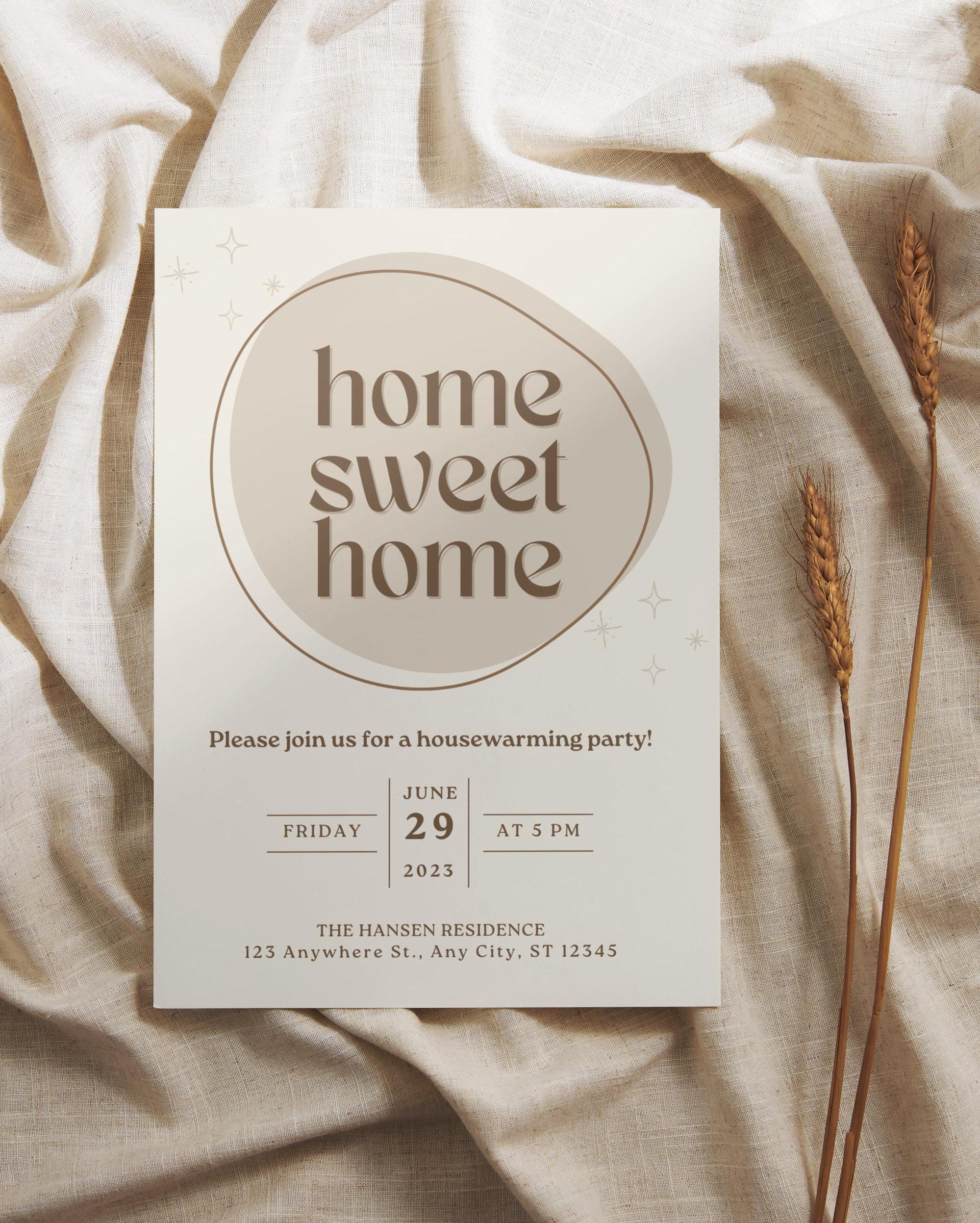 Editable Housewarming Invitation Template, Boho New Home Celebration ...