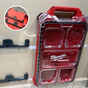 Milwaukee Packout Wall Mount - Wall Hanger for PACKOUT Organizer Boxes - Smart Garage and Workshop Organization System
