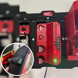 Milwaukee 12 Charger Packout Hangers - Secure Storage Solution for Your Chargers | Durable, Space-Saving Mounting System | Easy Installation