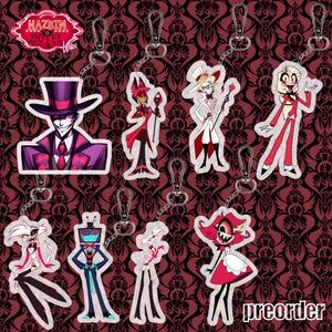 PREORDER - Hazbin Hotel HH Keychain Charm - Unique 2.5 Inch Acrylic Design - Perfect Gift for Hazbin Hotel Lovers