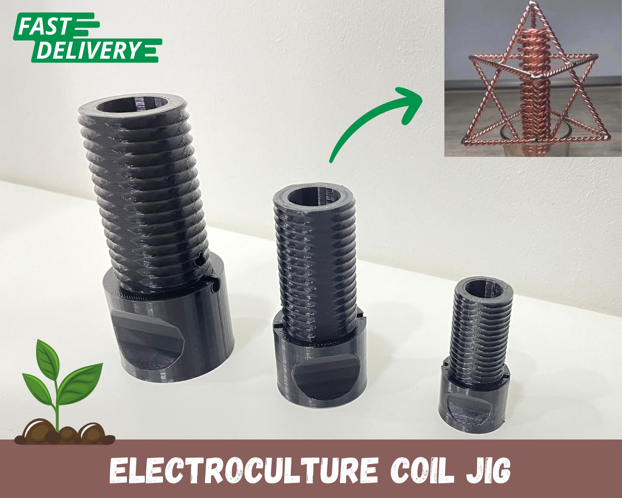 Coil Winding Jig for Electroculture Gardening 3 Sizes Small Medium