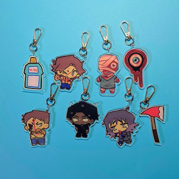 Mouthwashing Game Keychains - Curly, Anya, Jimmy, Swansea, Daisuke