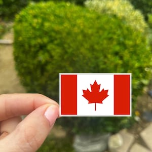 Canada Flag Sticker Vinyl Waterproof Maple Leaf Decal Patriotic Canadian Flag Label for Laptop Car Water Bottle Travel Gear Gift