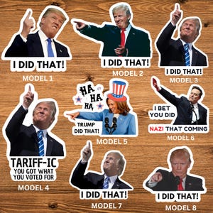 Trump ich hab das Sticker Mix Bundle gemacht | Elon - Kamala - TRUMP Sticker Set