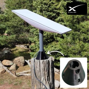 Starlink 2nd Gen Dish Post Mount, Durable Outdoor Pole Adapter for Secure Installation, Compatible with Standard Setup
