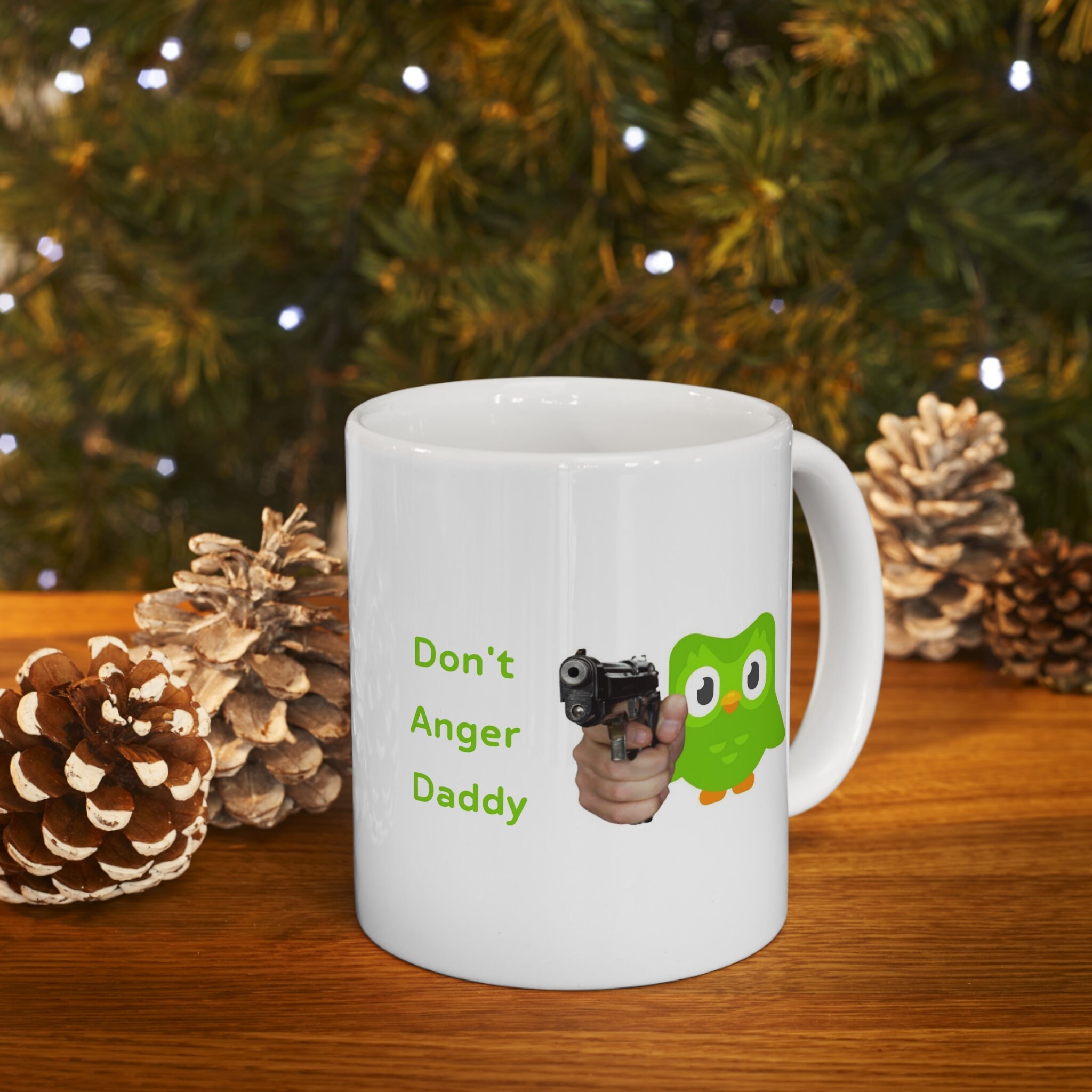 Duolingo Daddy Ceramic Coffee Cup Funny Meme Tea Mug Etsy