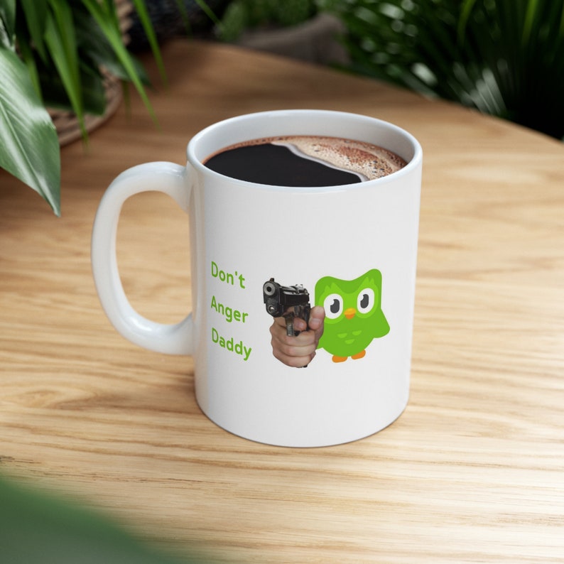 Duolingo Daddy Ceramic Coffee Cup Funny Meme Tea Mug Etsy UK