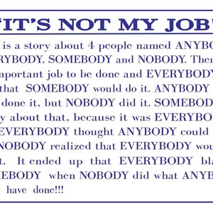 It's NOT My Job Sign Novelty Sign image 3