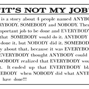 It's NOT My Job Sign Novelty Sign image 2