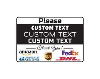 Please Deliver All Packages To Side Door Arrow Left Usps Ups Metal Sig – Signs Online USA