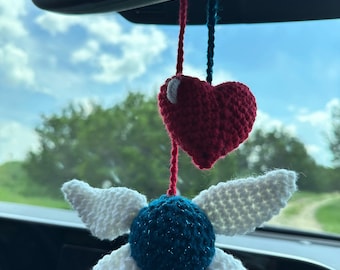 Crochet The Legend of Zelda Navi & Heart hanging car decoration charms keychain