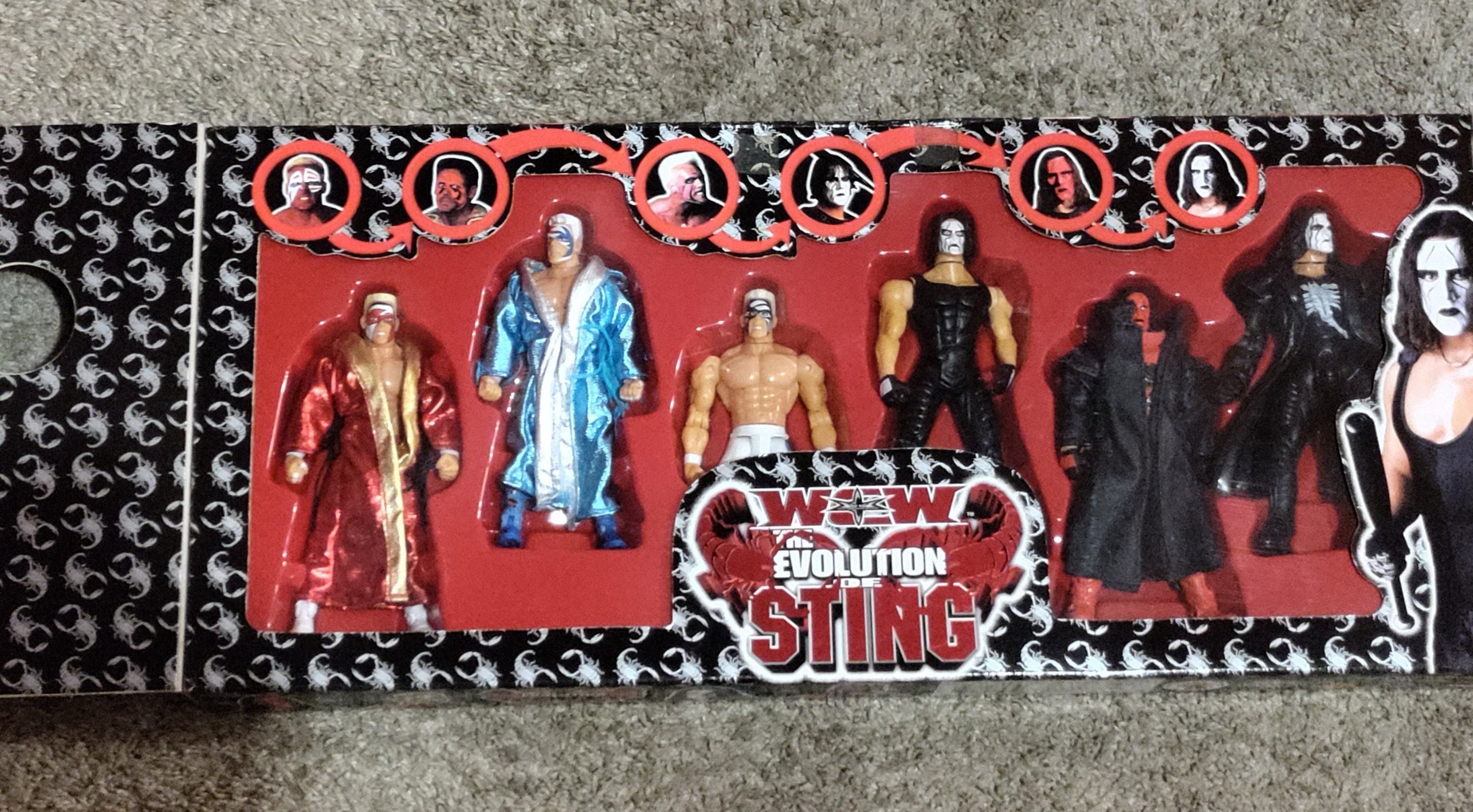 WCW Evolution of Sting Action Figure 6 Pack NWA Wwf Wwe - Etsy Canada