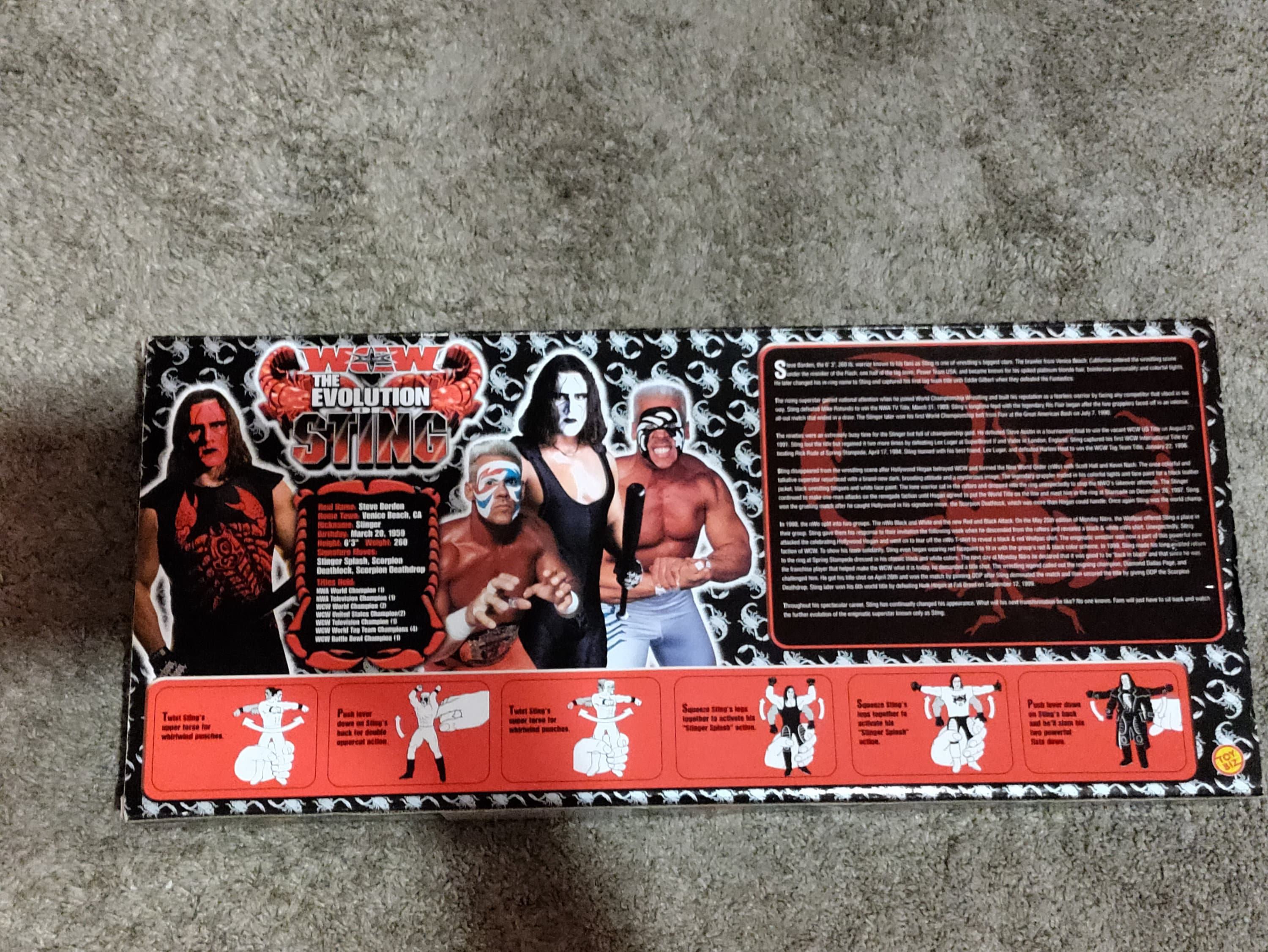 WCW Evolution of Sting Action Figure 6 Pack NWA Wwf Wwe Uwf - Etsy