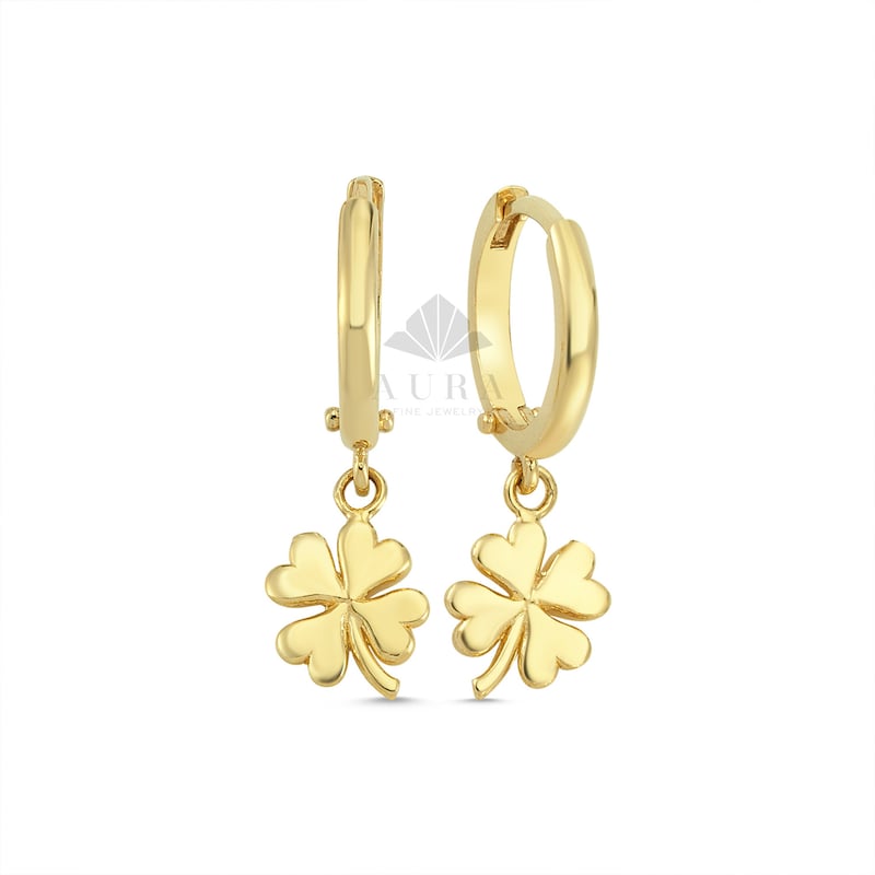 Clover Hoop Earrings main image 1