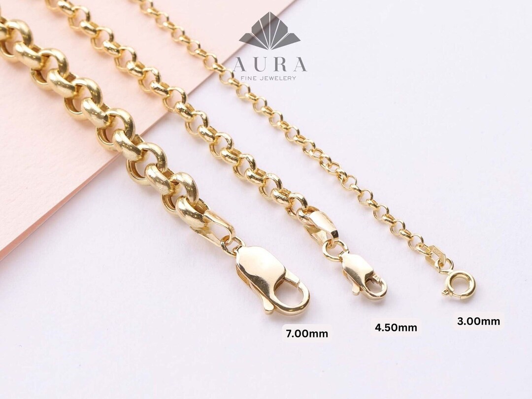 4mm Rolo Chain 14K Gold Rolo Chain Anklet, 3mm 4mm 5mm Chain Anklet, Layering Man ...
