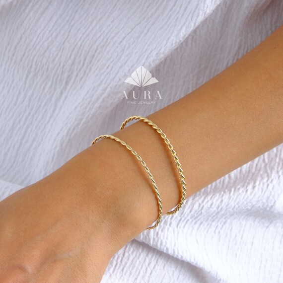 Cable bangle bracelet deals