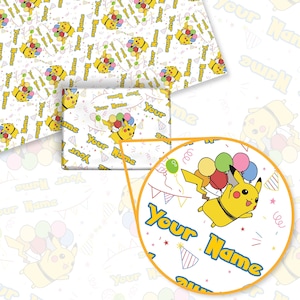 Custom Pikachu Gift Wrap, Wrapping Paper, Perfect for a Gift, Present, Holiday, Birthday! Japanese Anime