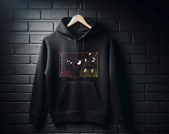 Espeon Umbreon Black Hoodie! Perfect for a Present, Gift, Holiday, Birthday!
