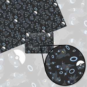 Umbreon Gift Wrap, Wrapping Paper, Perfect for a Gift, Present, Holiday, Birthday! Japanese Anime