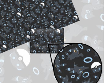 Umbreon Gift Wrap, Wrapping Paper, Perfect for a Gift, Present, Holiday, Birthday! Japanese Anime