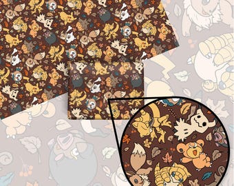 Fall Theme Gift Wrap, Wrapping Paper, Perfect for a Gift, Present, Holiday, Birthday! Japanese Anime