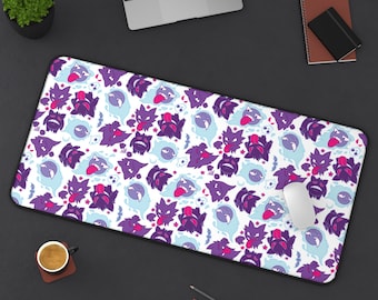 Gengar family Pattern Desk Mat! Perfect for a Gift, Present, Holiday, Birthday! Japanese Anime