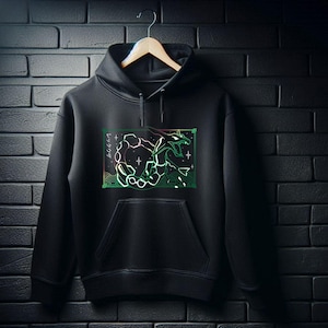 Rayquaza Black Hoodie! Perfect for a Present, Gift, Holiday, Birthday!