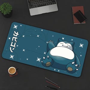 Snorlax Pattern Desk Mat! Perfect for a Gift, Present, Holiday, Birthday! Japanese Anime