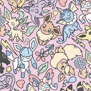 Eeveelutions Poster! Perfect for a Gift, Present, Holiday, Birthday! Japanese Anime