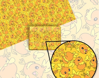 Torchic Gift Wrap, Wrapping Paper, Perfect for a Gift, Present, Holiday, Birthday! Japanese Anime